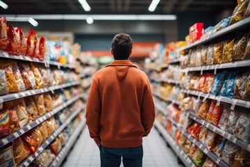 Shopper Browsing Through The Cereal Aisle, Generative AI 