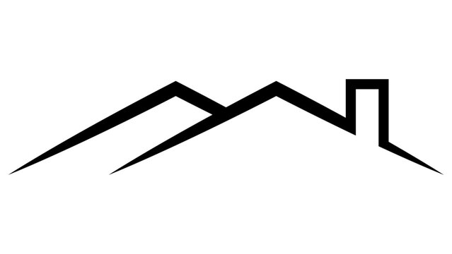 House roof construction logo, roofing materials for the roof
