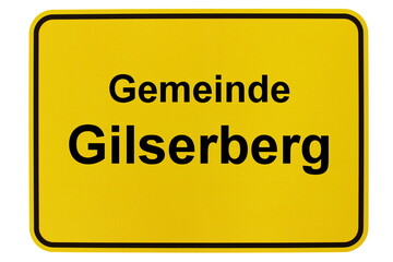 Illustration eines Ortsschildes der Gemeinde Gilserberg in Hessen