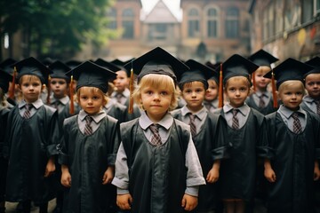 Obraz premium Kindergarten Graduation Ceremony, Generative AI