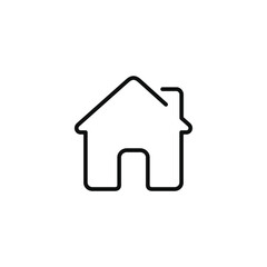 Fototapeta premium House line icon isolated on white background