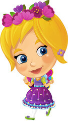 cartoon fairy tale character ef princess isolated illustration for children
