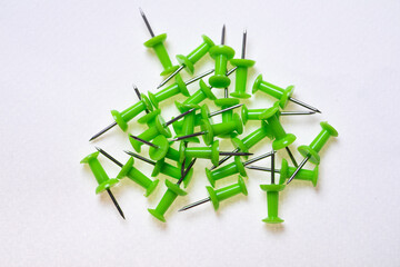 green paper clips