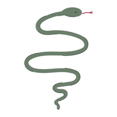Cute cartoon style doodle snake.