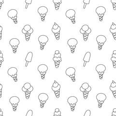 Single vector pattern of ice cream