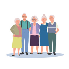 Retirement Happiness,Diverse Senior Community Embracing Togetherness