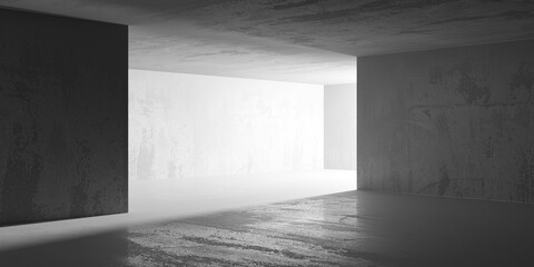 Abstract interior design concrete room. Architectural background