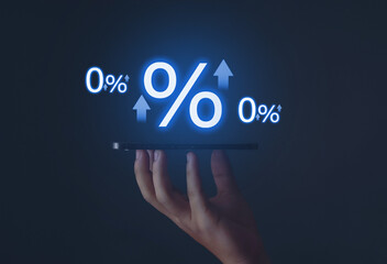 Financial Interest Rates and Simulated Interest Rates Increase the top with a percentage symbol.	
