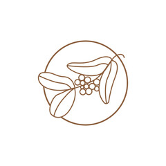 Coffee Logo Design, Coffee Tree Drink Vector, Template Symbol Illustration