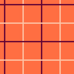 Fototapeta na wymiar Seamless orange checkered pattern. Checkered Autumn Wallpaper