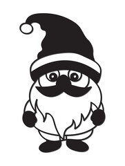 Christmas 3D Gnome Paper Cut SVG design