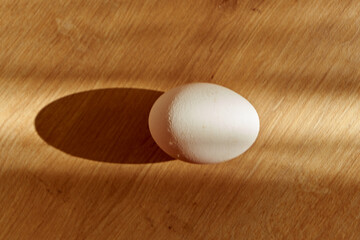 organic white easter eggs in a cosy kitchen