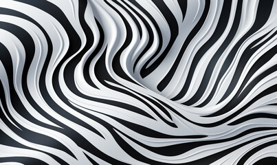 Fototapeta na wymiar Abstract background, black and white stripes of Zebra.