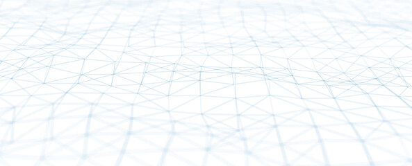 Abstract network net lines pattern on white background. Concept digital technology copy space illustration.