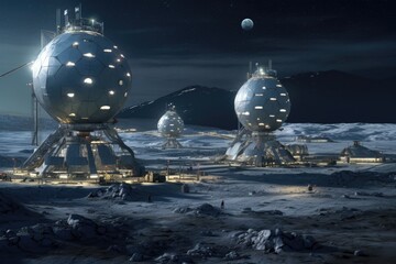 communication array for connecting lunar base to earth