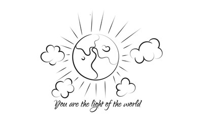 Christian Symbol design for print or use as poster, card, flyer, sticker, tattoo or T Shirt