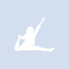 Pilates sitting pose logo icon symbol a calming yoga exercise that moves the whole body