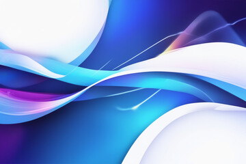 abstract blue background with waves. Generative AI
