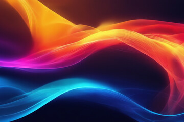 Obraz premium abstract blue background with waves. Generative AI