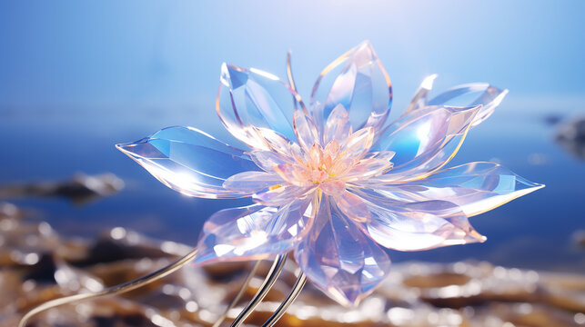 crystal flower made with generative AI
