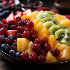 refreshing and colorful fruit salad.