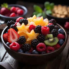 refreshing and colorful fruit salad.