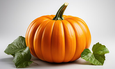 Fresh ripe pumpkin isolated on white background.
