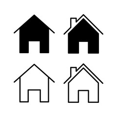 Home icon vector. House vector icon