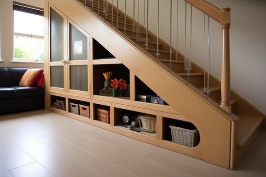 under-stair storage with sliding doors