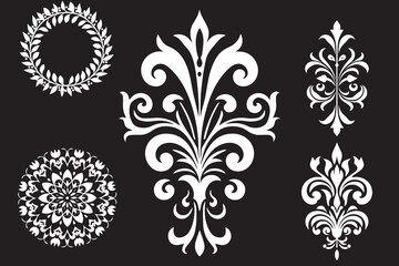 Luxury ornamental elements vector bundle collection