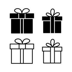Gift icon vector. gift box icon. birthday gift