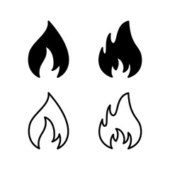 Fire icon vector. fire flame icon