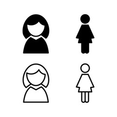 Female icon vector. toilet icon. restroom sign. gender