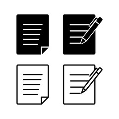 Document icon vector. Paper icon. File Icon