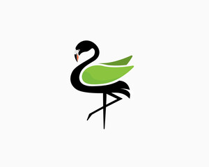 flamingo logo symbol design template illustration inspiration