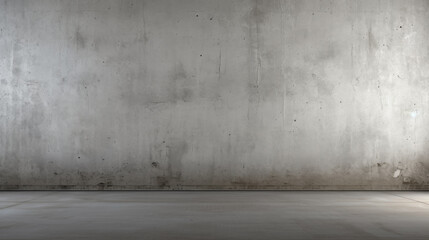 Wide empty concrete wall with Floor. Created with Generative AI technology.