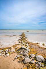 View of the Baltic Sea on the island of Poel, near the Gollwitz beach.
