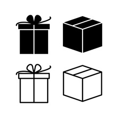 Box icon vector. Box sign. delivery package. parcel box.