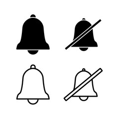 Bell Icon vector in trendy flat style isolated. Notification symbol web site design