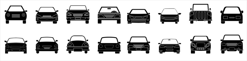 Car icon vector set. Transport  illustration sign collection. Automobile symbol or logo.