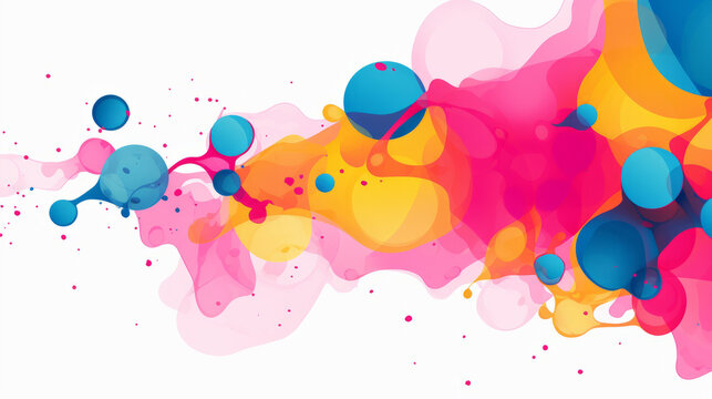 A vibrant abstract background filled with colorful bubbles