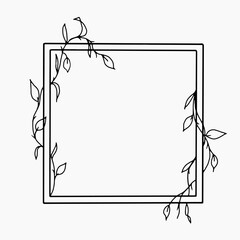 Frame for decoration, illustration. Vector, hand-drawn. Suitable for wedding celebrations, invitations and greeting cards.