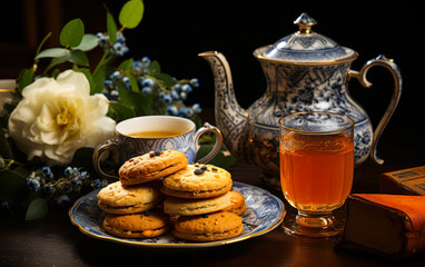 Tea Time Bliss: Enjoying Cookies and Tea Together