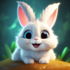 Obraz na płótnie Canvas a cartoon of a rabbit