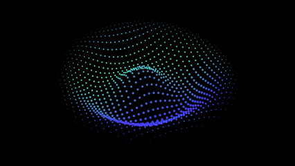 Abstract waveform net pulsating hole dots nodes banner resilience energy power big data technology explosion