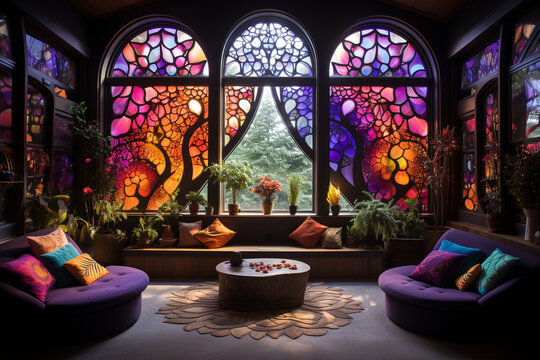 Vibrant Sacred Space for Spiritual Practices Generative AI
