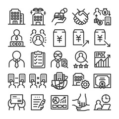 会社経営 アイコン セット