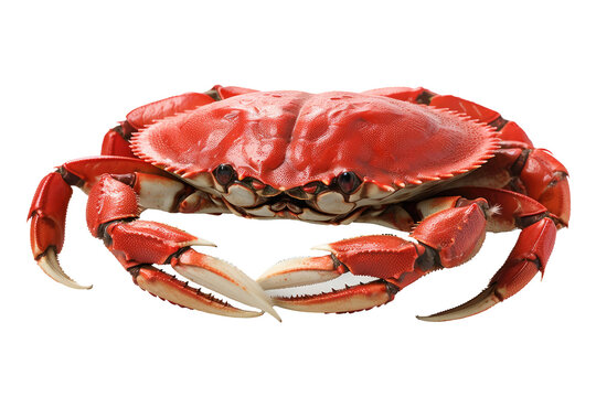 red crab isolated on transparent background