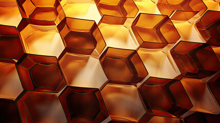 orange honeycomb abstract background