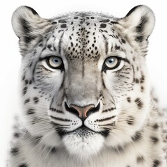 Portrait of a snow leopard